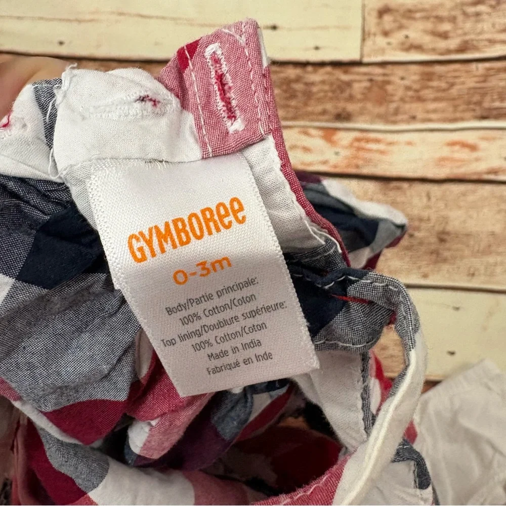 Gymboree Red and Blue Plaid Baby Dress Outfit